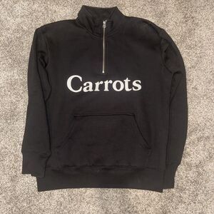 Men’s Medium- Carrots Half Zip Sweatshirt Black
